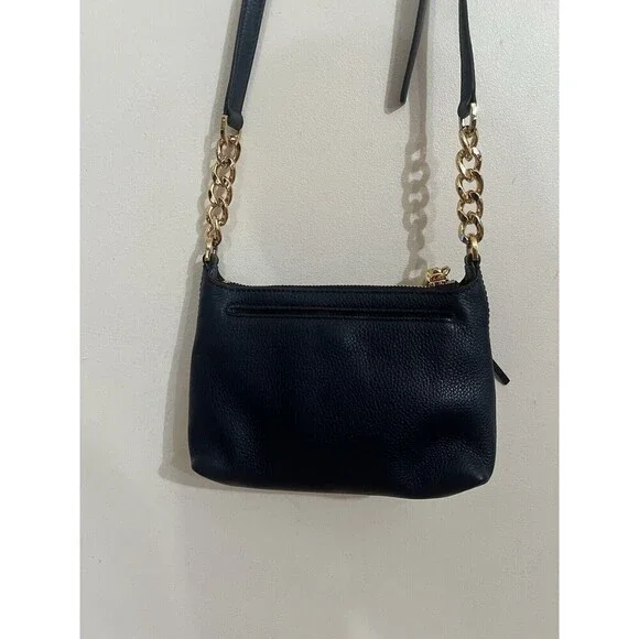 Michael Kors Jet Set Crossbody Bag Leather Navy Blue - Picture 4 of 8